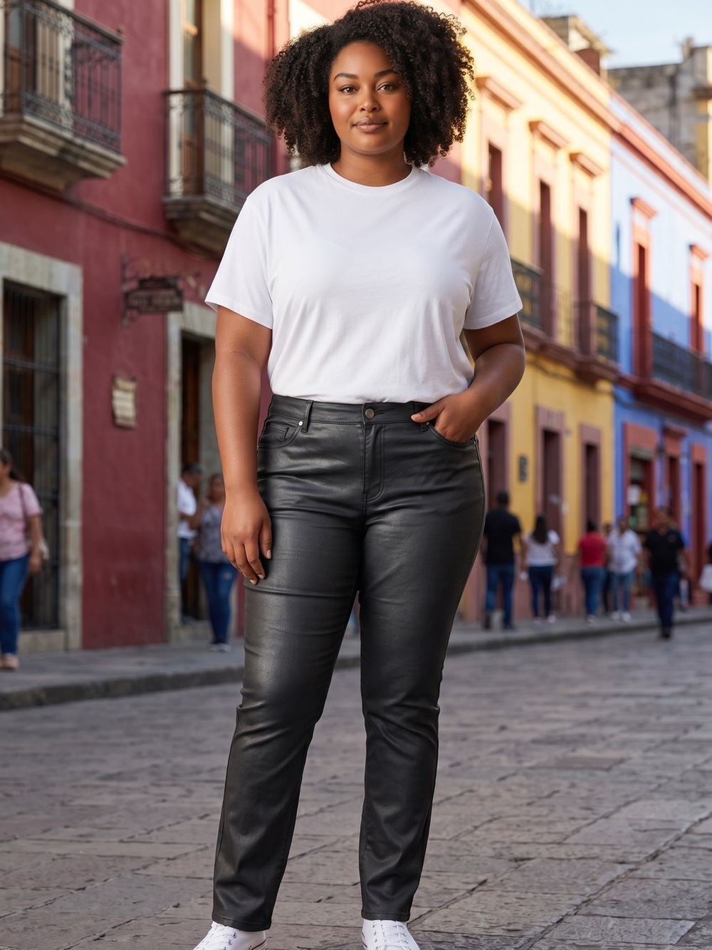 a.n.a Black Skinny Faux Leather Jeans